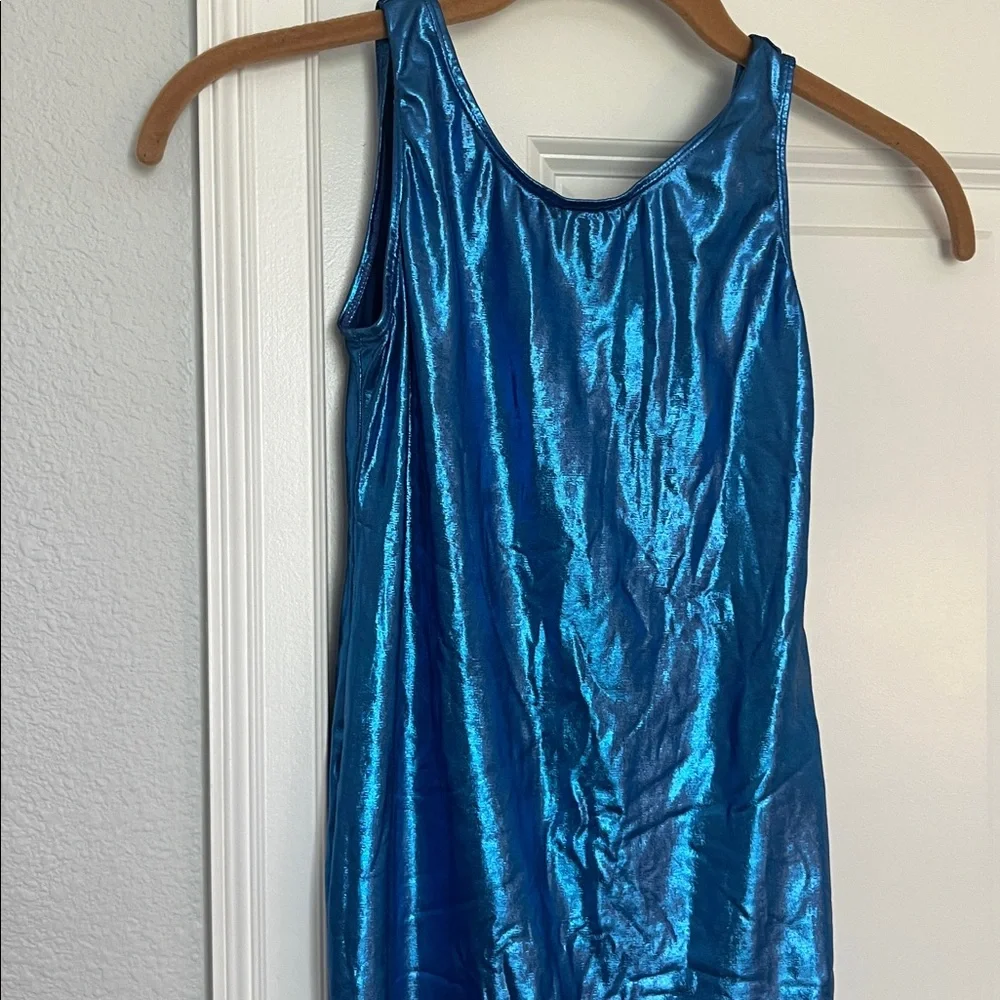 Shiny Blue Jumpsuit for Kids size xl perfect for Barbie costume from Toy Story